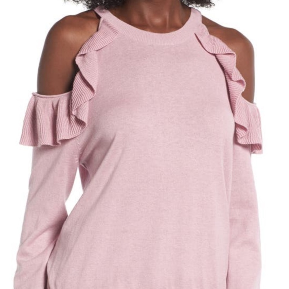 Bp Ruffle Cold Shoulder Pullover - image 4